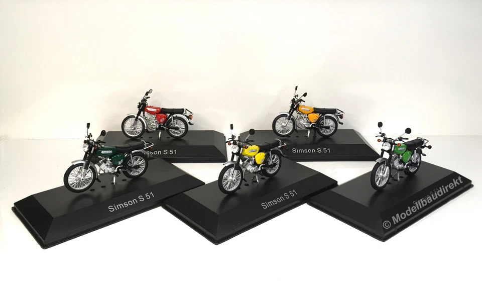 Simson S 51 Moped zur Auswahl Maßstab 1:24 IXO 24150 NEU & OVP - Bild 1 von 1