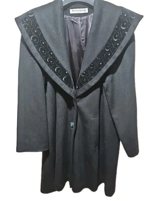 Donnybrook Women's Wool Swing Style Pea Coat Hockanum Fabric Black M To L - Image 1 of 4