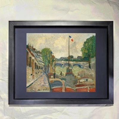 Maurice Utrillo "El Pont Saint-Michel, París" Arte enmarcado personalizado Foto 1 de 3