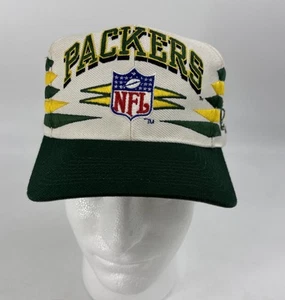 Vintage Green Bay Packers Snapback Hat NFL Pro Line Diamond Spike Cream 90's - Picture 1 of 11