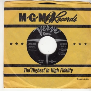 JANIS IAN - SOCIETY'S CHILD - ORIGINAL VERVE RECORDS 45 - GREAT SHAPE - Foto 1 di 2