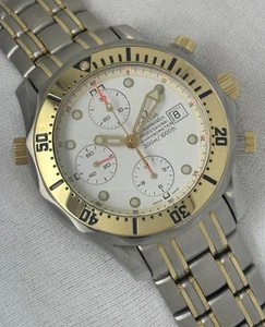 OMEGA Seamaster Chronograph Auto Steel 18ct Yellow Gold 41mm Gents Watch 2398.20 - Picture 1 of 22