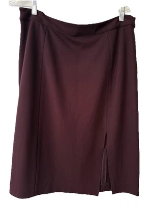Kenneth Cole New York Skirt Size 14 Aubergine Career Side Slit Slimming Comfort - Image 1 of 4