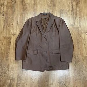 Abrigo Blazer Chaqueta Deportivo Stafford Para Hombre Cuero Marrón Talla 2XL Forrado Vaquero - Imagen 1 de 9