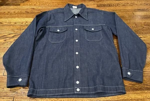 Cap'n Jac Jacke Herren M blau Denim Vintage 70er 80er Druckknopf Jeans Workwear - Bild 1 von 9