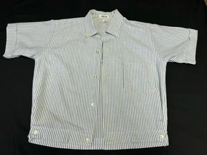 Vintage Jugendgröße Jungen Hemd Jac blau Seersucker Streifen Gr. 16 - Bild 1 von 9