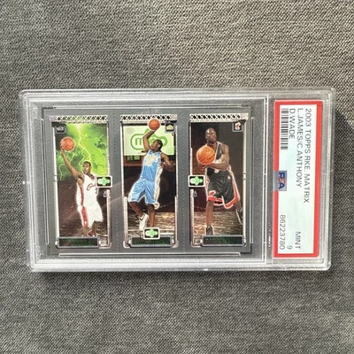 2003-04 Topps LeBron James Carmelo Anthony Dwayne Wade Rookie Matrix RC PSA 9 Foto 1 de 2