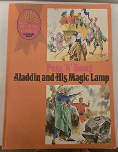 1969 STORYTIME TREASURY PUSS'N'BOOTS/ALADDIN AND HIS MAGIC LAMP HARDCOVER BOOK - Bild 1 von 3