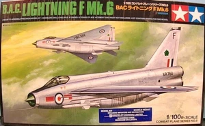 TAMIYA - B.A.C. LIGHTNING F MK.6 - COMBAT PLANE SERIES - 1:100 - KIT #61608 - Picture 1 of 1