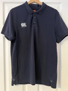 Camisa Polo Canterbury Para Hombre Manga Corta Cuello Bordado Logo Azul Marino Talla: L - Imagen 1 de 7