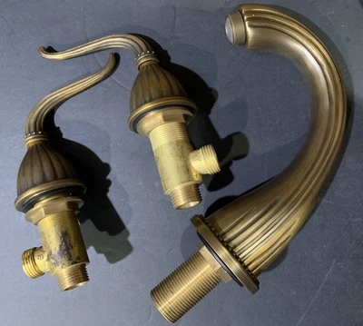 Grifo de lavabo de baño de latón antiguo vintage ROZIN 3 orificios X000SH89IB NUEVO Foto 1 de 4