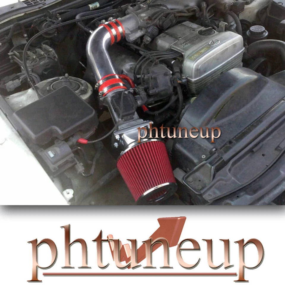 RED fit 1992-1995 LEXUS GS300 SC300 3.0 3.0L AIR INTAKE KIT SYSTEMS + FILTER - Image 1 of 1