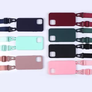 Crossbody Soft Neck Lanyard Case Cover For iPhone 15 14 Pro Max 13 12 11 XR XS - Picture 1 of 18