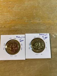 2)2000 Gold Plated State Quarters MARYLAND Both P and D Mints - Picture 1 of 4