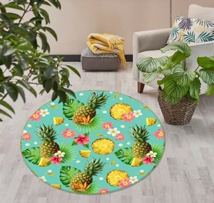 3D Pineapple Flower ZHUA717 Game Non Slip Rug Mat Photo Carpet Zoe - Picture 1 of 5