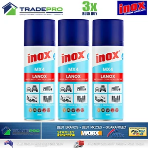 Inox Spray Genuine Lanox® MX4 3x 300gm Anti corrosion lanolin lubricant Marine - Picture 1 of 4