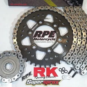 2008-2016 CBR1000rr RK MAX-Z 520 Minor Freeway geared Chain and Sprockets Kit - Foto 1 di 6
