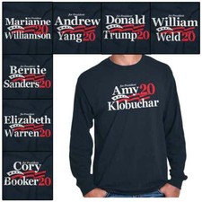 President Cory Booker 2020 Election Campaign Long Sleeve Tshirt Tee for Adults