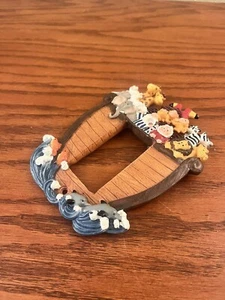 Vintage Adorabile Arca di Noè 3D Animali Dipinto a Mano Interruttore Piastra Parete 1996 - Foto 1 di 3