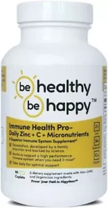 Be Healthy Be Happy Immune Health Pro – Daily Zinc, C + Micronutrients 90 caps - Picture 1 of 5