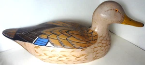 HIGHLY SOUGHT-1991 - PETER HUTCH CODD -MALLARD HEN DUCK DECOY -AMERICAN FOLK ART - Picture 1 of 13