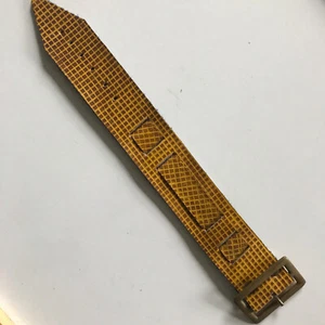 Vintage 1970s Leather Bund Strap 15+mm Leather Cuff Watchband Mens Bracelet - Picture 1 of 13