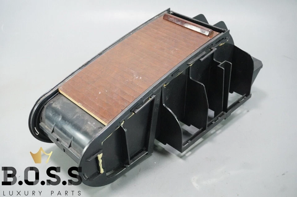00-06 Mercedes W215 CL600 consola central trasera almacenamiento moldura madera negro OEM Foto 1 de 4