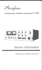 Accuphase Service Manual für E- 202 Copy - Bild 1 von 1