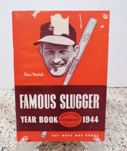 1944 Berühmtes Slugger-Jahrbuch Stan Musial CVR Batting von Ty Cobb Artikel HOF - Bild 1 von 11