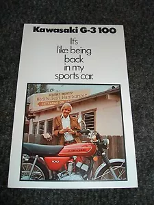 KAWASAKI G-3 G3 100 NOS OEM ORIGINAL DEALER SALES BROCHURE BOOKLET LITERATURE - Imagen 1 de 5