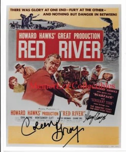 RED RIVER Coleen Gray / Harry Carey Jr. SIGNIERT signiertes 8x10 Farbfoto - Bild 1 von 1