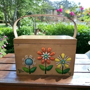 Original Enid Collins Tres Flores 1960s Box Bag - Picture 1 of 9