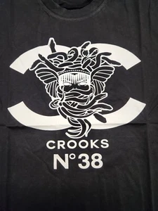Crooks & Castles Mens Black Graphic Print T-Shirt New NWT FREE SHIP - Picture 1 of 7