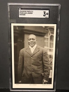 1910 Rotary Photo Postcard #7169A Jack Johnson SGC 3 VG Only 1 Higher - Picture 1 of 4