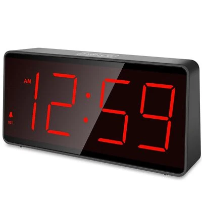 Digital Alarm Clock with Big Numbers Adjustable Volume and Battery Backup - Image 1 of 4