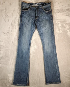 Pantalones de mezclilla Wrangler retro ajustados para hombre 37X38 (etiqueta 36X38) vaquero 10WLT77LY corte bota - Imagen 1 de 16