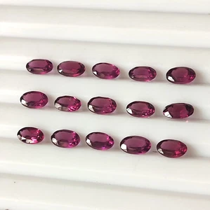 Rhodolite Garnet 5X3 mm Oval Cut Faceted Purple Color Natural Gemstone 15 Pieces - Picture 1 of 5