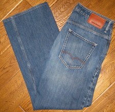 HUGO BOSS Orange25 Mens Regular Fit Jeans 34 x 34 Button Fly Medium Wash Cotton