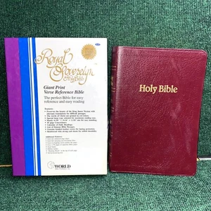 Royal Sovereign Bible KJV Bonded Leather Giant Print Red Letter GP50BG Burgundy - Bild 1 von 16