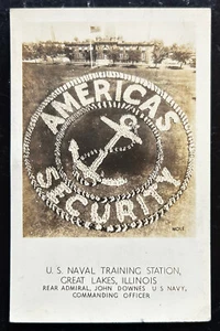 Americas Security U.S. Naval Training Station RPPC Real Photo by Arthur Mole - Picture 1 of 2