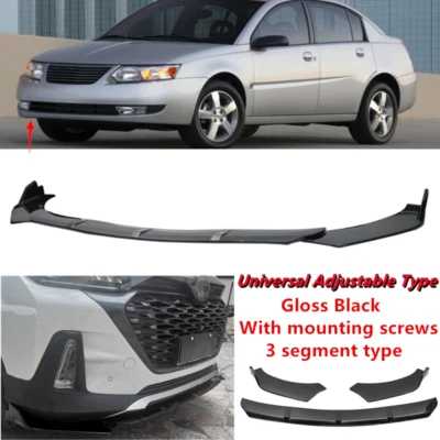 Add-on Universal Fit For Saturn Ion 2003-2007 Front Splitter Spoiler 3-Stage     - Image 1 of 4