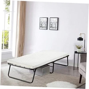 , 14” Folding Bed with Luxurious Memory Foam Mattress, Strong and Sturdy Metal - Picture 1 of 7