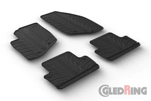 All Weather Rubber Floor Mats (fits 2001-2009 Volvo V70-S60) - 4 Pieces - Black - Foto 1 di 1