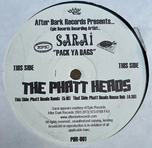 Phat Heads PACK YA BAGS Afterdark Records DJ Mondo 12" Vinyl Breakbeat House - Picture 1 of 2