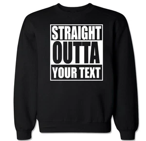 STRAIGHT OUTTA COMPTON PERSONALIZA TU PROPIO SUÉTER PERSONAL CUELLO REDONDO CUBO NWA DRE - Imagen 1 de 1