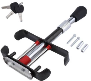 Car Stainless Brake Clutch Pedal Lock Steering Wheel Security Anti-Theft UK AC67 - Picture 1 of 4