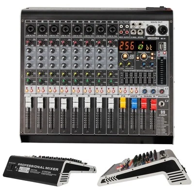 5Core Audio Mixer 8 Channel DJ Soundboard USB Interface Bluetooth XLR Console - Image 1 of 4