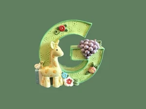 Mary Engelbreit Resin Initial Letter “G” Alphabet Giraffe 1999 3” Tall - Picture 1 of 5
