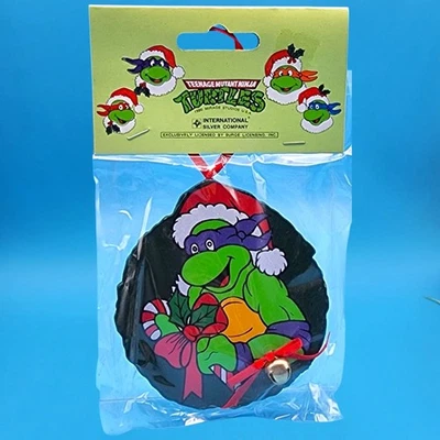 Guirnalda TMNT de colección Teenage Mutant Ninja Turtles Donatello con adorno de campana 1991 Foto 1 de 4
