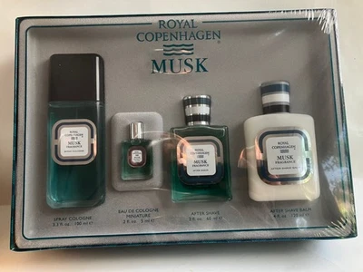 ROYAL COPENHAGEN MUSK 4 Pcs Gift Set ( see details) for Men,100% AUTHENTIC, RARE - Image 1 of 3